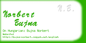 norbert bujna business card